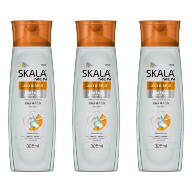 Imagem de Skala Men Shampoo Uso Diário 325ml (Kit C/03)