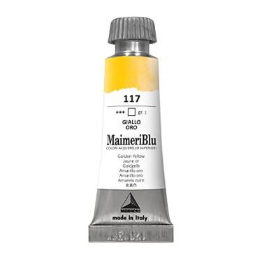 Imagem de MAIMERI BLU Tinta Aquarela Profissional Bisnaga 12ml, Amarelo Ouro