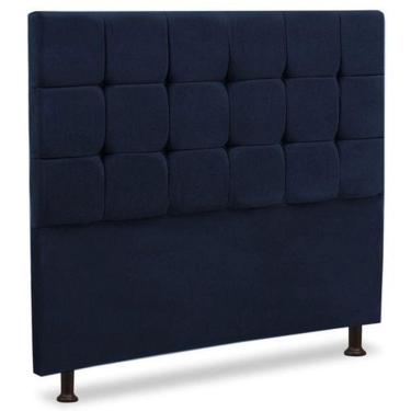Imagem de Cabeceira Luxo Sleep Malu Casal 140cm Azul Marinho