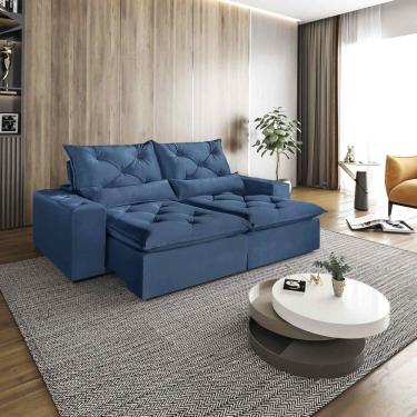 Sofa retratil 3 lugares lucca siena moveis cinza: Ofertas com os Menores  Preços no Buscapé