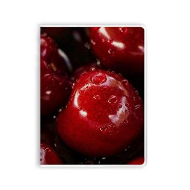 Imagem de Diário de capa macia com estampa de frutas vermelhas temperadas para caderno de cerejas