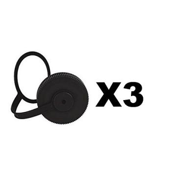 Imagem de Nalgene Tampa de substituição para garrafa de água de boca larga de 946 ml tampa superior de laço preto (pacote com 3)