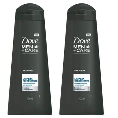 Imagem de Kit 2 Shampoos Dove Men+Care Limpeza Refrescante 400ml