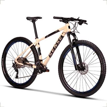 Imagem de Bicicleta Mtb Aro 29 Sense Rock Evo 2023 Shimano Deore 2x10 Velocidades Cor:Creme+Preto;Tamanho:17;Gênero:Unissex