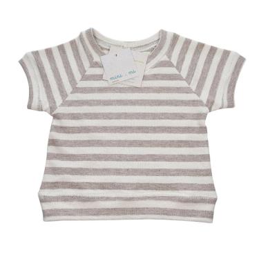 Imagem de Blusa bebê 100% algodão manga curta Marrom Mini.mi Estúdio