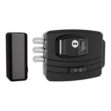 Imagem de Fechadura eletrônica ultra card ajustável e-code preta AGL