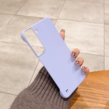 Imagem de Capa sem moldura de plástico rígido fina original para Samsung Galaxy S23 S23 Plus S23 Ultra 5G S23 Plus S23ultra Matte Capas magnéticas, roxo claro, para Samsung s22 Plus