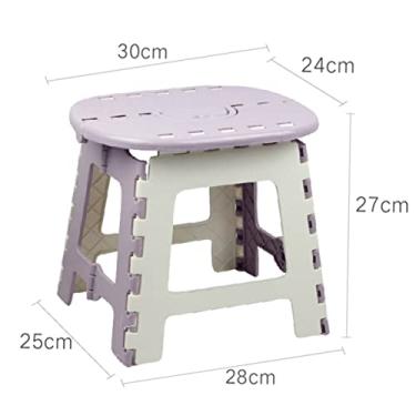 Imagem de IMIKEYA cadeiras dobráveis banco dobrável cadeira dobrável para uso doméstico bancos de balcão cadeira portátil banquinho dobrável para uso doméstico dobrar Banqueta Escadinha roxo
