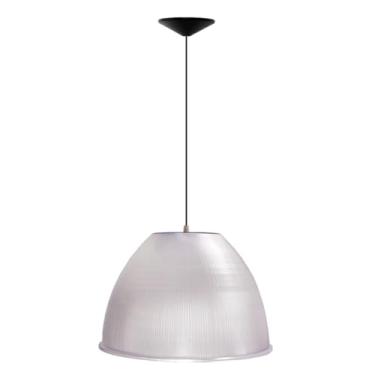 Imagem de Luminária Prismática Para Galpão Pavilhão Industrial 16 Polegadas 40cm Cabo 1,10M (preto)