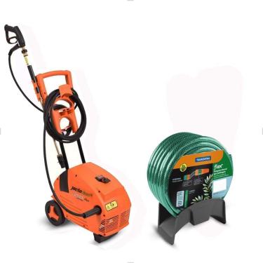 Imagem de Kit Lavadora de Alta Pressão J7000 Plus 1,6CV 1300 lbf/pol + Mangueira 20M Jacto