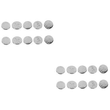 Imagem de Operitacx 20 Unidades Botões de metal sem pregos extensor de botão jeans botão DIY instantâneo costura acessorios Acessório para costura botão da calça fivela de cintura de calças desatado