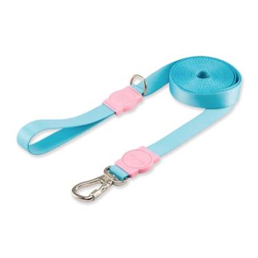 Imagem de Dog Trip Brasil Coleira Guia 10 Metros Para Cães Cachorro Adestramento Passeio Porte Grande Médio Pequeno (P, Aqua)