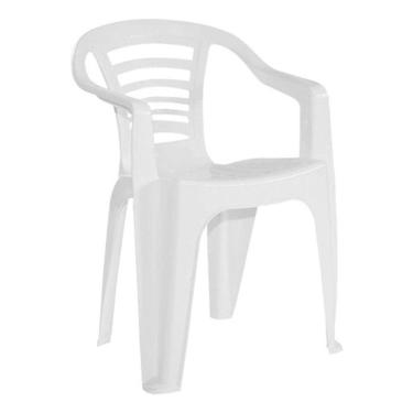 Imagem de Cadeira Poltrona De Plastico Natal Branca