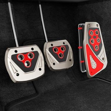 Imagem de LHYUSHUN Capa antiderrapante para pedal de freio e gás, freio de veículo sem perfuração e tampa do pedal do acelerador para carro com transmissão manual