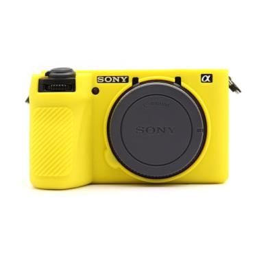 Imagem de MUZIRI KINOKOO Capa de silicone para Sony A6700, capa protetora macia para câmera digital Sony A6700/Alpah 6700 - capa de silicone antiarranhões Slim Fit A6700 - superfície lisa amarela