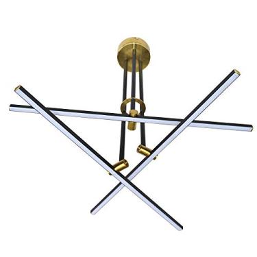 Imagem de Pendente Mob De Metal Dourado E Preto Bella Iluminação Mob No Voltagev Dourado/ Preto