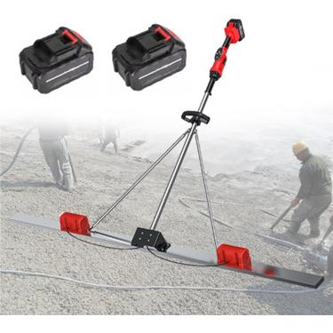 Imagem de Jogo vibratório da mesa concreta, régua sem fio elétrica da calcadeira de nivelamento estendida alimentada por bateria de 6.6 pés, b