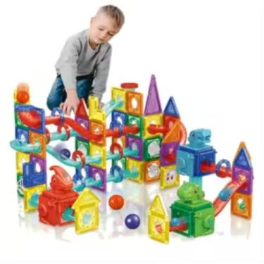 Imagem de Blocos de construção magnéticos, 115 Peças, jogo imã tubos, peças magnéticas, Brinquedo Educativo