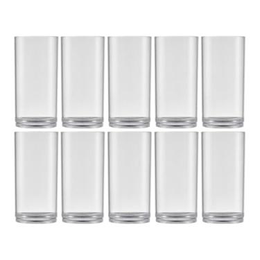 Imagem de Jogo De Copos Acrílico Reforçado 400ml Transparente - 10un