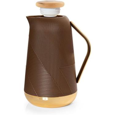 Imagem de Garrafa Termica Moderna 1L Bari Plus Marrom Termopro