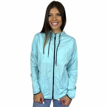 Imagem de Jaqueta Corta Vento Light Feminino WSS Classic (M, Azul Claro)