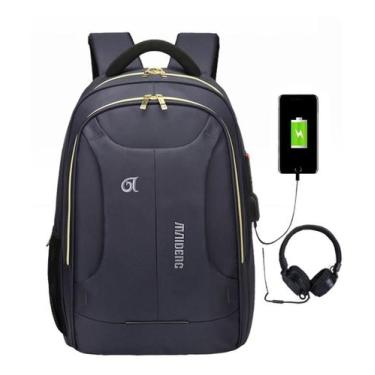 Imagem de Mochila Moderna Usb/fone Impermeável Notebook Reforçada Top - MAIDENG,