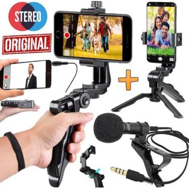 Imagem de Estabilizador Mão Steadycam Tripé Microfone Lapela P3 Gravar - Leffa S