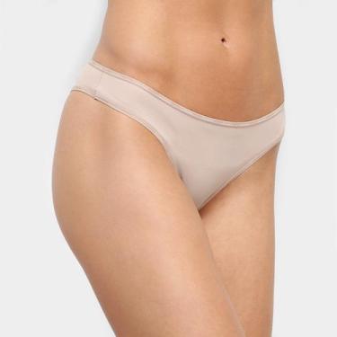 Imagem de Calcinha Tanga Calvin Klein Básica, Bege, P