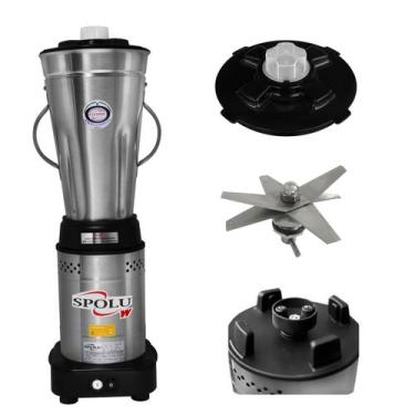 Imagem de Liquidificador Industrial Baixa Rotação Spolu 6 L Inox Bivolt