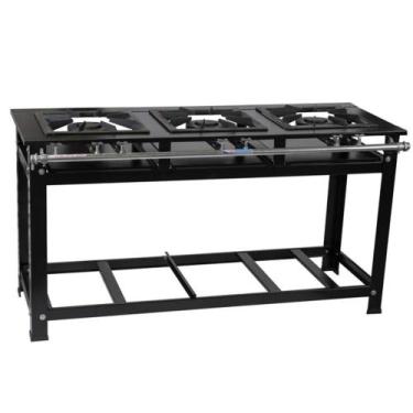 Imagem de Fogão Industrial 3 Bocas 30x30 Baixa Pressão P7 JCN - Fundiferro
