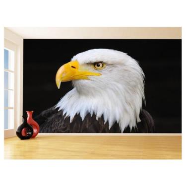 Imagem de Papel De Parede 3D Animais Ave Aguia Rosto Olho 3,5M Anm291 - Você Dec