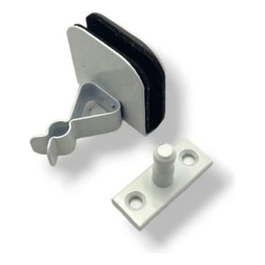 Imagem de Fixador Prendedor P/ Travar Porta De Vidro Piso Roda Pé - London alumi