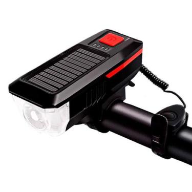 Imagem de Lanterna De Bike Led T6 Com Carregamento Solar E Usb - Bellator