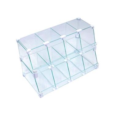 Imagem de Baleiro Branco De Vidro Piramide - 0,60 x 0,30 x 0,25m - Lm Balcoes