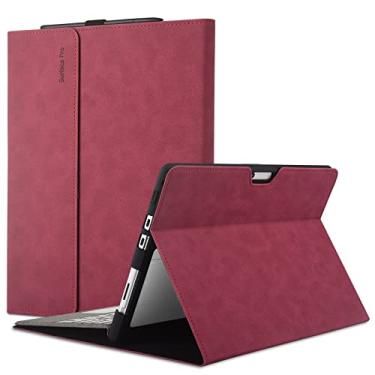 Imagem de xisiciao Capa protetora para Microsoft Surface Pro 8 com suporte, portfólio empresarial ultrafino e leve de 33 cm, compatível com capa de teclado