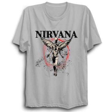 Imagem de Camiseta Nirvana Camisa unissex Rock And Roll Estampada Malha algodão 