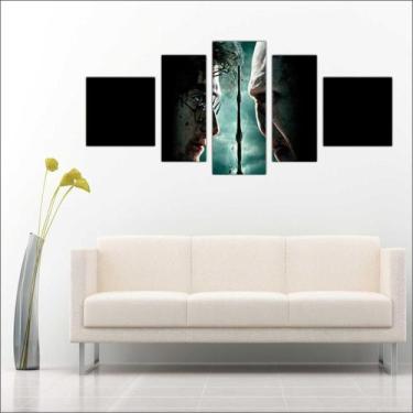 Imagem de Quadro Decorativo Harry Potter Decoração Salas Quartos Mosaico 5 Peças
