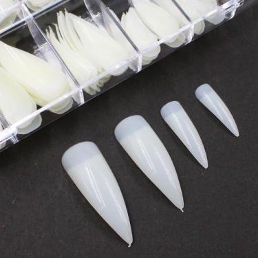 Imagem de Tips stiletto curva natural100un helen color