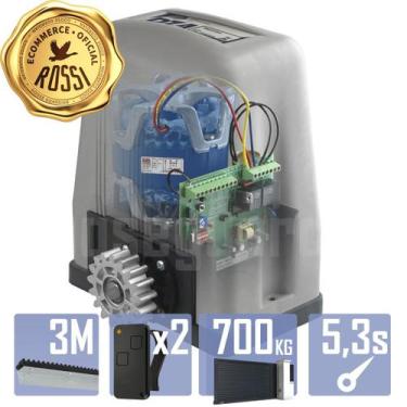 Imagem de Kit Motor Alta Rotação Rossi DZ4 VIP 3m Crem 2 Control Portão 700Kg, 1