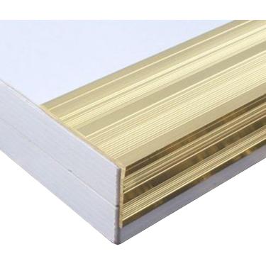 Imagem de Tira de transição de latão moldada em L para escadas, protetor de borda de degrau de 3/4/5 cm de largura, tira de acabamento de soleira de porta dourada, degraus de barra de nariz de escada