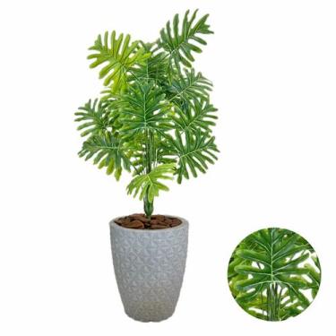 Imagem de Planta Costela De Adão Artificial + Vaso Completo Cores - Flor Imp