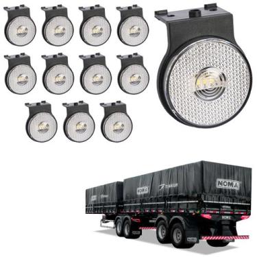 Imagem de 12 Lanterna Lateral Noma LED Cristal 65mm Suporte - Conector - DW Comp