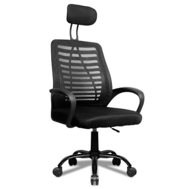 Imagem de Cadeira de Escritório Secretária Giratória com Encosto Arco Confortável em Malha Respirável | Home Office | Zinnia Aloe | Preto | ZNO-ALOE-BK