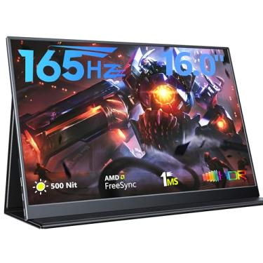 Imagem de MAGICRAVEN Monitor de Jogos Portátil de 165 Hz, Monitor de Laptop de 16 "1920X1200 500 Nits, Segundo Monitor de Computador com Alto-Falantes, Monitor de Viagem de Tela Dupla para Pc Phone Ps5/4 Xbox S