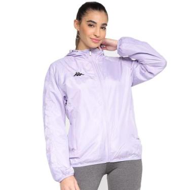 Imagem de Jaqueta Feminina Kappa Corta-Vento Jessie C/ Capuz, GG, Lilás