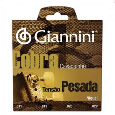 Imagem de Encordoamento para cavaquinho aço tensão pesada série cobra gescp - GI