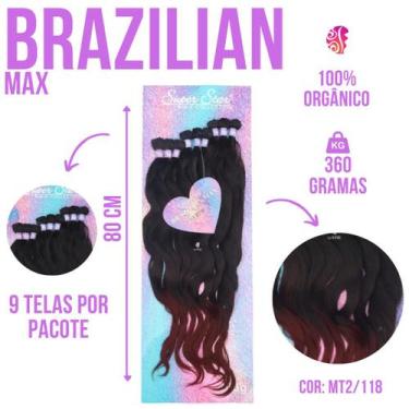 Imagem de Cabelo Orgânico - Brazilian Plus / Max - 80cm / 360Gr - Super Star - S