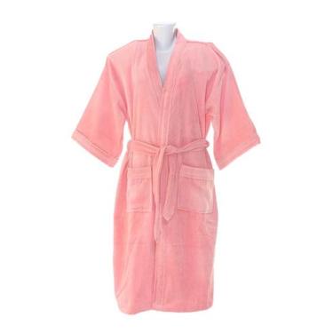 Imagem de Roupão de Banho Briza Veludo Adulto 100% Algodão Manga Curta (3008)  R