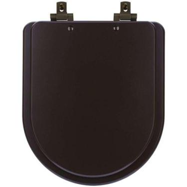 Imagem de Assento Sanitário MDF Soft Close Duna Marrom Fosco para Vaso Deca com 