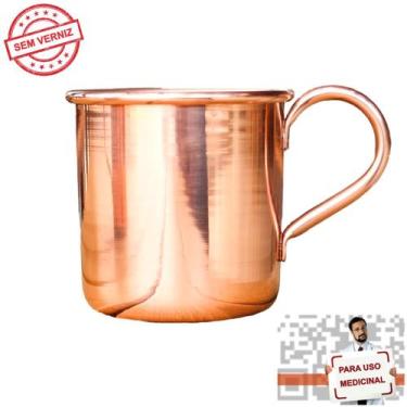 Imagem de Caneca em Cobre Puro Sem Verniz para Uso Medicinal - 350ml - Full Econ